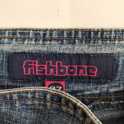 FISHBONE ベルテッドデザイン フレアデニムパンツ メンズ 27inch