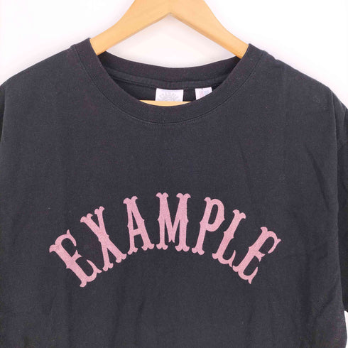 イグザンプル EXAMPLE 両面 ロゴプリント クルーネック Tシャツ メンズ import:M
