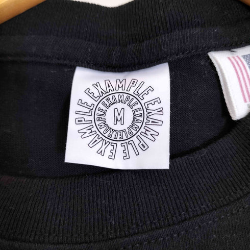 イグザンプル EXAMPLE 両面 ロゴプリント クルーネック Tシャツ メンズ import:M
