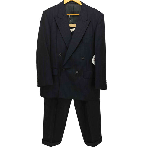 バーバリーズ BURBERRYS 80-90s ストライプ ピークドラペル ダブルブレスト セットアップ メンズ 98/88/175