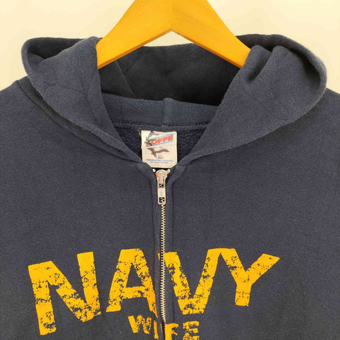 SOF FE ボディ NAVY WIFE クラック プリント ジップアップ パーカー メンズ import:L