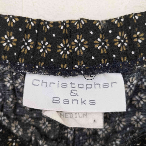 クリストファーアンドバンクス christopher&banks MADE IN USA レーヨン100 小花柄イージーパンツ レディース M