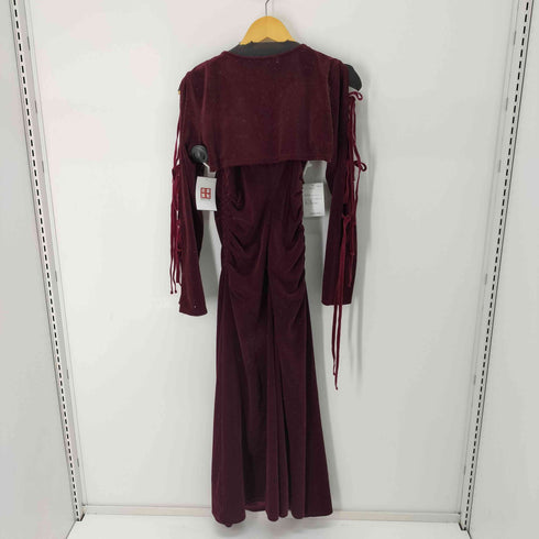 ダズリン dazzlin 24AW 2ピース リボンギャザーベロアワンピース レディース JPN:M