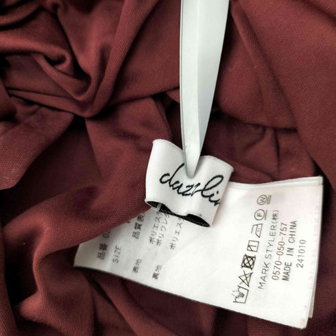 ダズリン dazzlin 24AW 2ピース リボンギャザーベロアワンピース レディース JPN:M