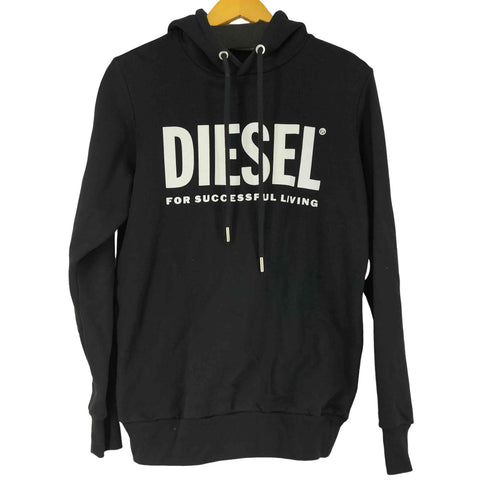 ディーゼル DIESEL ロゴプリントプルオーバーパーカー メンズ XS
