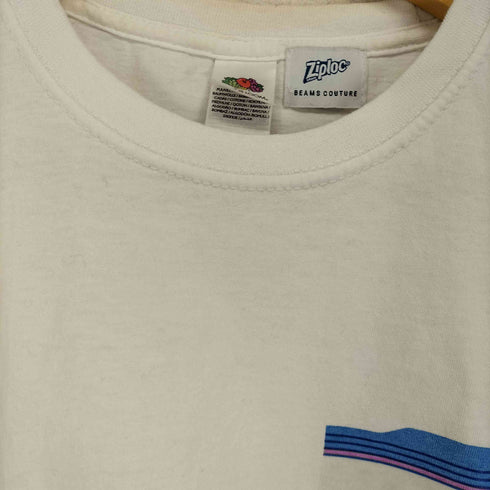フルーツオブザルーム FRUIT OF THE LOOM Ziploc フロントプリント 半袖Tシャツ カットソー メンズ M