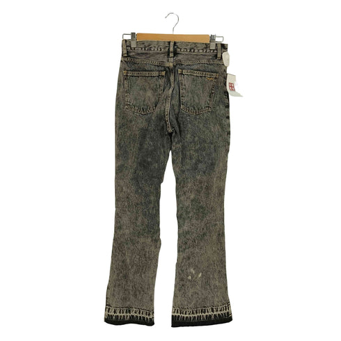 エックスガール X-girl CHEMICAL WASH SIDE SLIT FLARED DENIM PANTS ケミカルウォッシュ サイドスリット フレア デニムパンツ レディース M