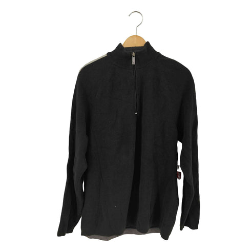エディーバウアー Eddie Bauer サイドライン ハーフジップ ラグランコットンニット メンズ import:M