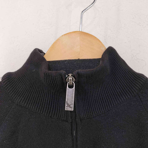 エディーバウアー Eddie Bauer サイドライン ハーフジップ ラグランコットンニット メンズ import:M