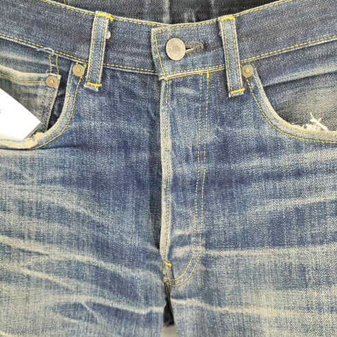 リーバイスヴィンテージクロージング Levis Vintage Clothing 00S 日本製 501 501XX ダブルネーム 66年復刻 シングルステッチ ボタン裏 J22 刻印 赤耳 黒カン BIG E 紙パッチ ボタンフライ デニム パンツ 00年製 メンズ W32