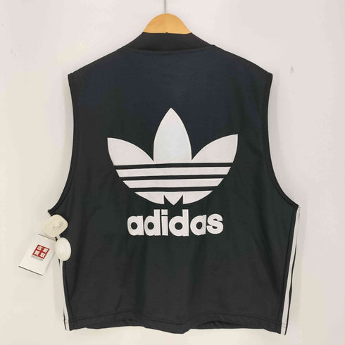 アディダス adidas デサント製 トレフォイル ジップアップベスト メンズ 170-175
