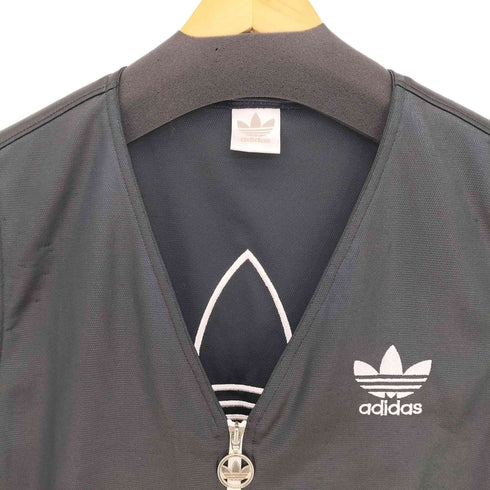 アディダス adidas デサント製 トレフォイル ジップアップベスト メンズ 170-175