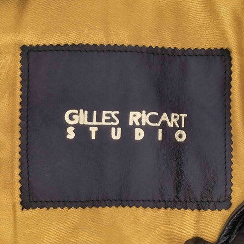 GILLES RICART STUDIO スエード切替 パイピングデザイン レザージャケット メンズ