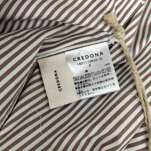 クレドナ CREDONA ルーズストライプシャツ レディース FREE