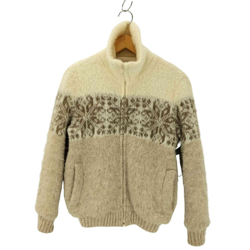 70s-80s KAREN ISULL OF ICELAND ジップアップ ニット レディース JPN:S