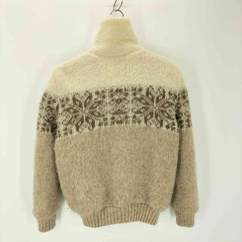 70s-80s KAREN ISULL OF ICELAND ジップアップ ニット レディース JPN:S