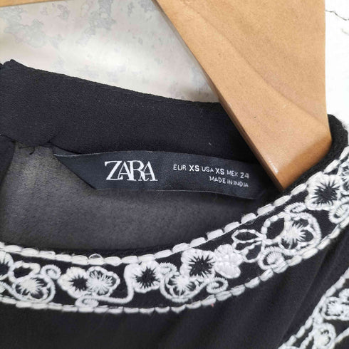 ザラ ZARA レース柄 シアーワンピース レディース JPN:XS