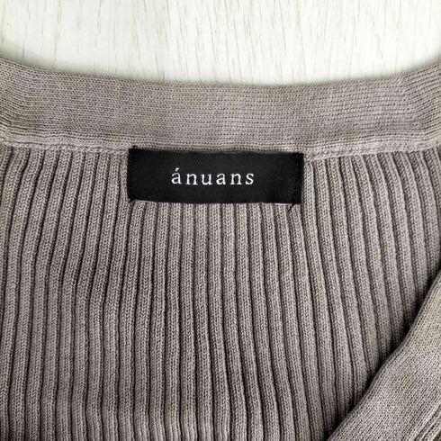 アニュアンス anuans ベーシックリブカーディガン レディース