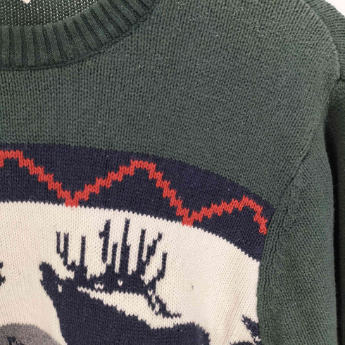 ドッカーズ DOCKERS トナカイ クリスマス 柄 コットン クルーネック ニット メンズ import:L