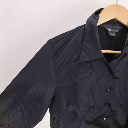 ゲスジーンズ GUESS JEANS ポリエステル スナップボタン オープンカラー L/S シャツ レディース import:XL