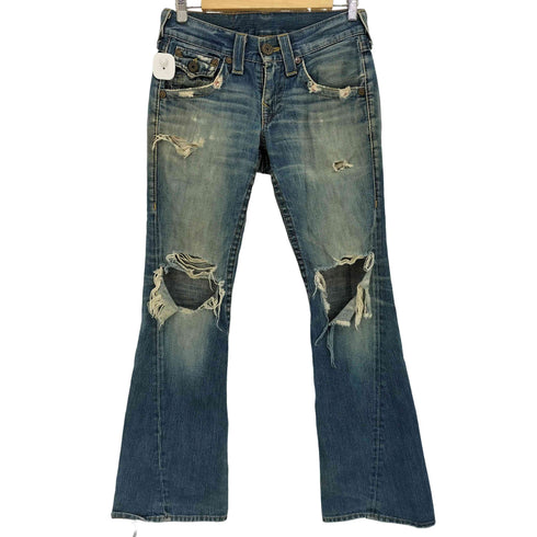 トゥルーレリジョン TRUE RELIGION USA製 JOEY ダメージ フレアデニム メンズ 28