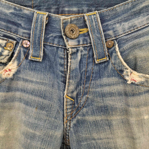 トゥルーレリジョン TRUE RELIGION USA製 JOEY ダメージ フレアデニム メンズ 28
