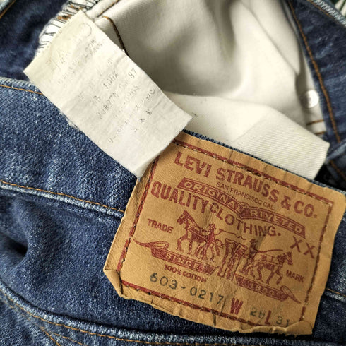リーバイス Levis 80S 日本製 603 ボタン裏 J22 刻印 ジップアップ 5ポケット デニム パンツ 1987年製 レディース W28 L31