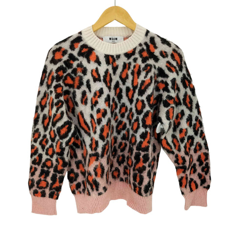 エムエスジーエム MSGM Pink Mohair Leopard Sweater レディース import:XS