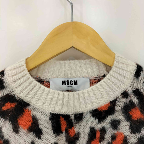 エムエスジーエム MSGM Pink Mohair Leopard Sweater レディース import:XS