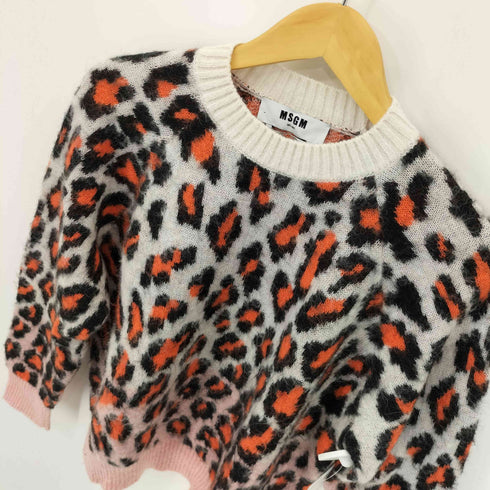 エムエスジーエム MSGM Pink Mohair Leopard Sweater レディース import:XS