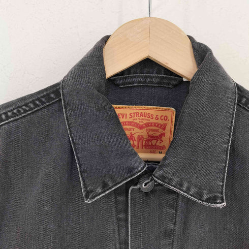 リーバイス Levis MADE IN MEXICO フロントワッペン 後染めブラック デニムベスト メンズ JPN:M