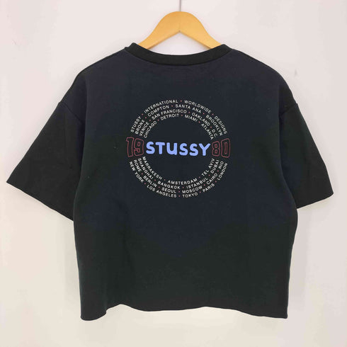 ステューシー Stussy WORLDWIDE クロップド Tシャツ レディース import:M