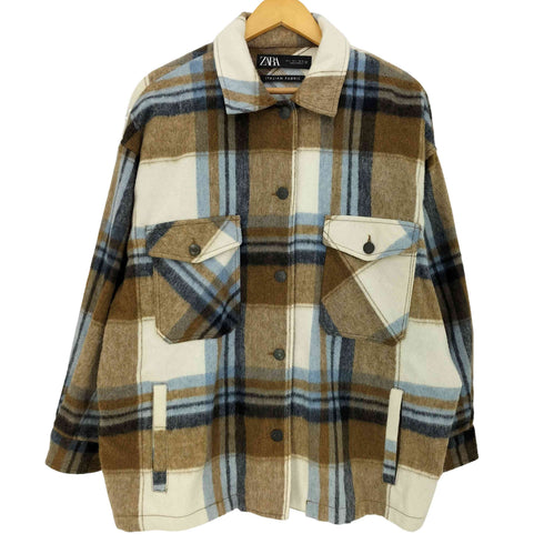 ザラ ZARA ITALIAN FABRIC シャツジャケット レディース import:L