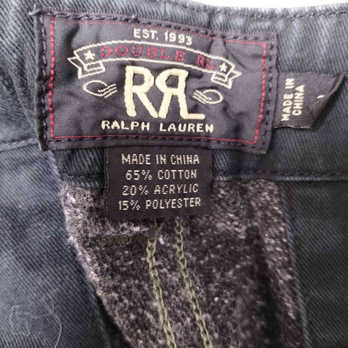 ダブルアールエルラルフローレン RRL RALPH LAUREN 一つ星 タグ 復刻 月桂樹 サスペンダー ボタン ネップ アシンメトリー ポケット コットン アクリル ポリ ワーク ショーツ メンズ 32