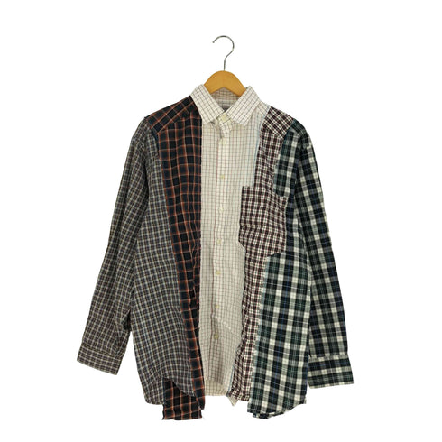 カラービーコン kolor BEACON switching check shirt 再構築 パッチワーク 切替 ドッキング チェック シャツ メンズ JPN:2