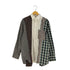 カラービーコン kolor BEACON switching check shirt 再構築 パッチワーク 切替 ドッキング チェック シャツ メンズ JPN:2