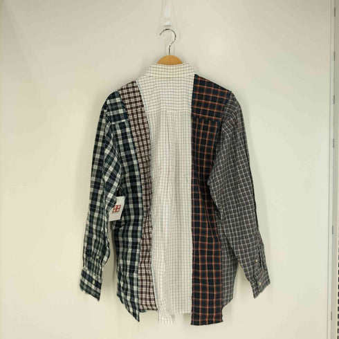カラービーコン kolor BEACON switching check shirt 再構築 パッチワーク 切替 ドッキング チェック シャツ メンズ JPN:2