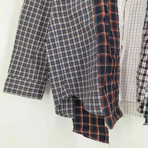 カラービーコン kolor BEACON switching check shirt 再構築 パッチワーク 切替 ドッキング チェック シャツ メンズ JPN:2