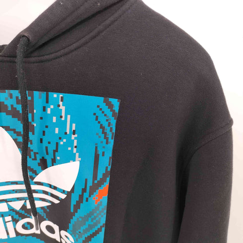 アディダスオリジナルス adidas Originals BB PRINT HD ロゴプリントパーカー メンズ O(XL)
