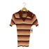 AARON MATHEW SPORTSWEAR ボーダー アクリル スキッパー ニットポロ レディース import:S