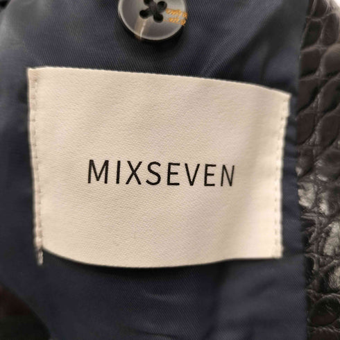 MIXSEVEN クロコPUレザー 3Bテーラードジャケット メンズ JPN:M
