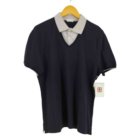 ブルネロクチネリ BRUNELLO CUCINELL レイヤード ポロシャツ メンズ L