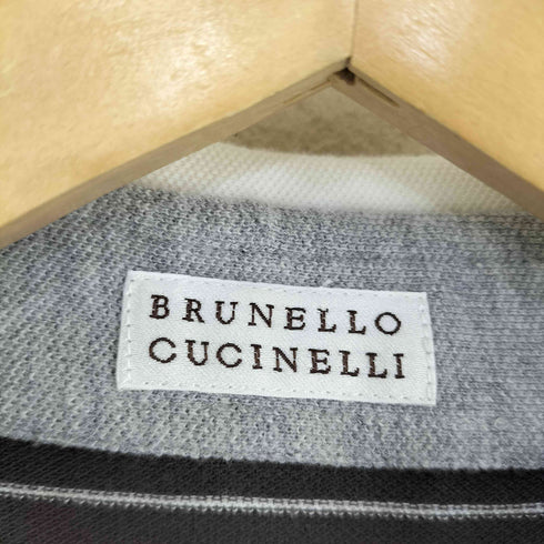 ブルネロクチネリ BRUNELLO CUCINELL ボーダー ポロシャツ メンズ L
