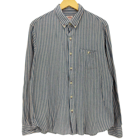 ブルックスブラザーズ BROOKS BROTHERS コットン ストライプ ボタンダウンシャツ メンズ import:L