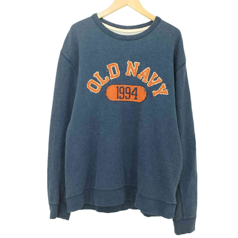 オールドネイビー OLD NAVY ロゴワッペン クルーネックスウェット メンズ import:L
