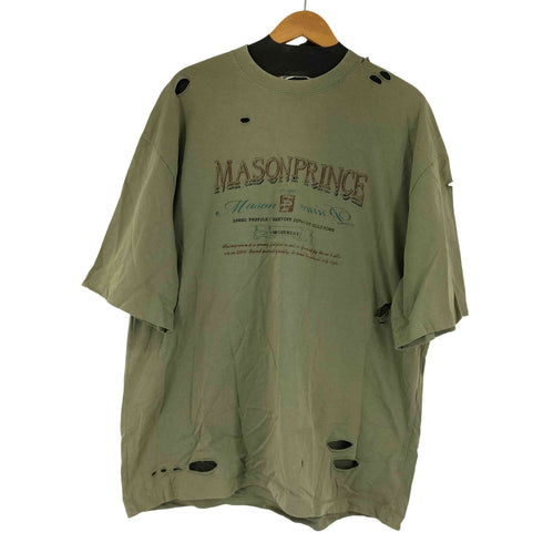 メゾンプリンス mason prince ダメージ加工 プリントクルーネックTシャツ メンズ 3