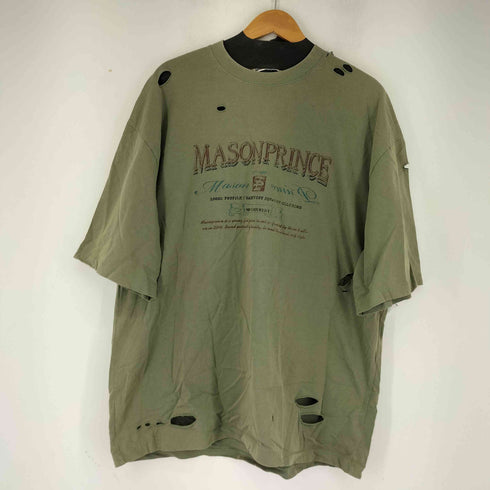 メゾンプリンス mason prince ダメージ加工 プリントクルーネックTシャツ メンズ 3