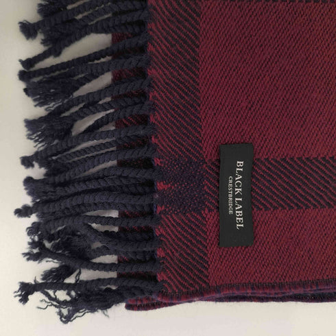 ブラックレーベルクレストブリッジ BLACK LABEL CRESTBRIDGE フリンジ チェック マフラー メンズ