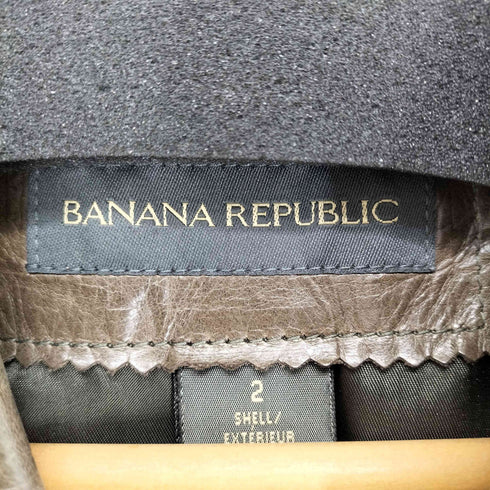 バナナリパブリック BANANA REPUBLIC リアルレザー 2B テーラードジャケット レディース JPN:2