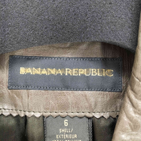 バナナリパブリック BANANA REPUBLIC リアルレザー 2B テーラードジャケット レディース 6